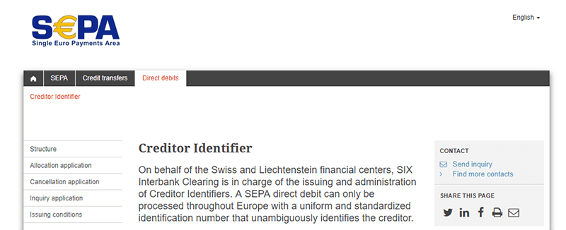 Creditor Identifier