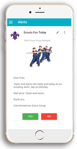 Scouts App Alert