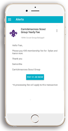 Scouts Payment Alert